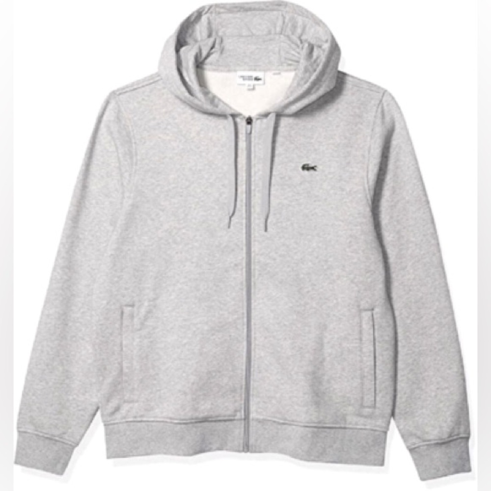 Lacoste Men's Zip-Up Gray Sweater